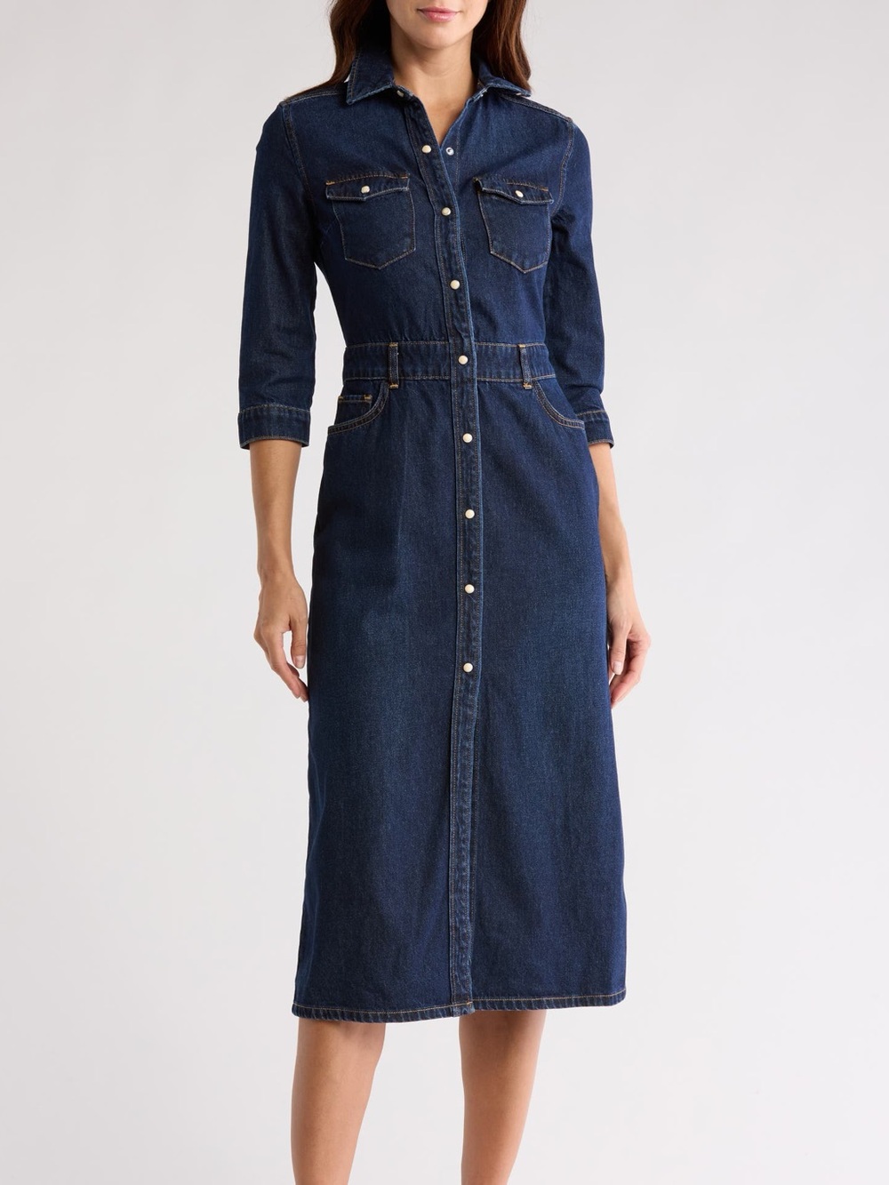 All Saints Polly Denim Midi Dress